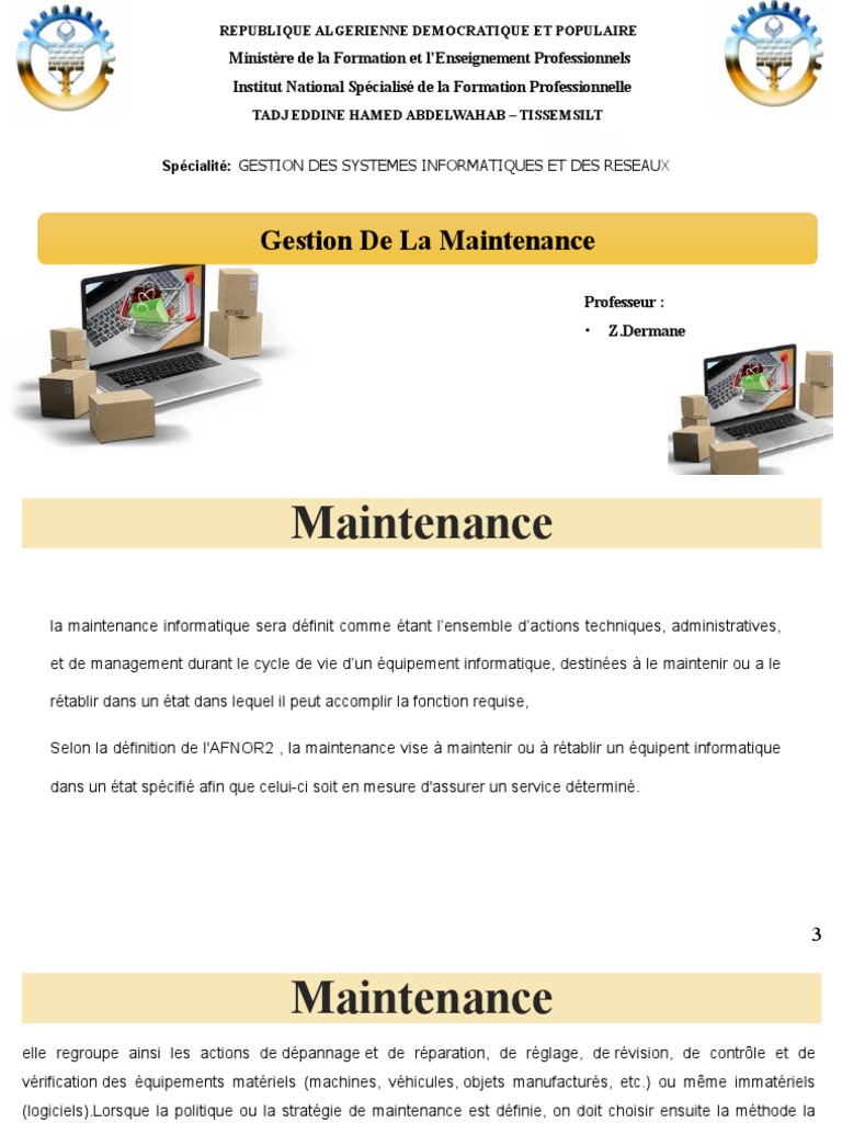Cours Complet sur la Maintenance Informatique | PDF