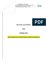 PDF Method Statement of Hydro Test