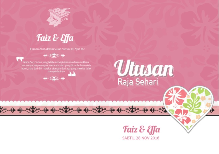 Kad Kahwin Free Template 2 PDF