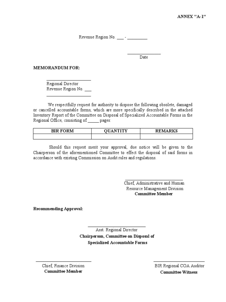 Request for Disposal of Obsolete Forms | PDF