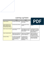 Learning Log Rubric