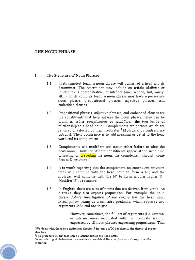 2 - Noun Phrases | PDF | Noun | Phrase