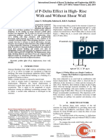 Research Paper On Behavior of P-Delta Effect in High-Rise Building With or Without Shear Wall