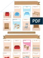 Furniture Flash Cards 2x3