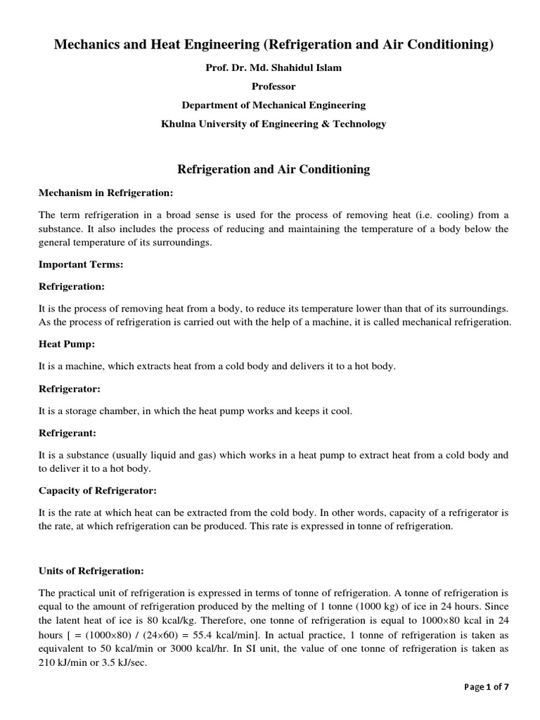 Refrigeration and Air Conditioning PDF