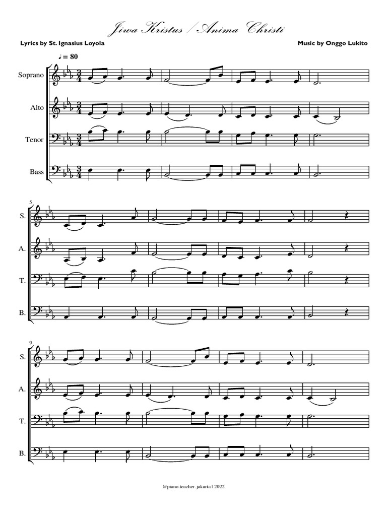 Anima Christi (SATB) | PDF