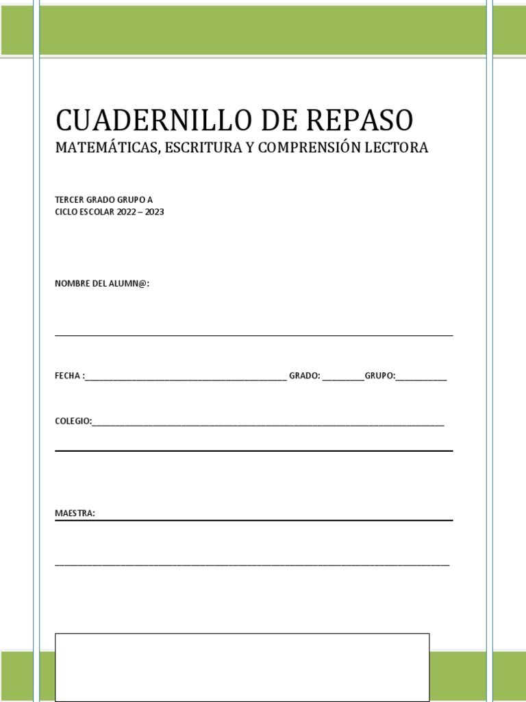 Ejercicios de Repaso Tercero | PDF | Pollo