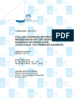 Evaluasi Keamanan Informasi Menggunakan Metode Indeks Keamanan Informasi (Kami) (Studi Kasus: Stie Perbanas Surabaya)