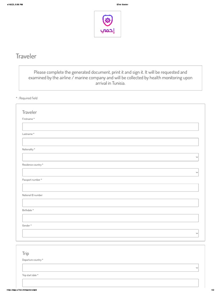 Health Declaration Form for Travelers | PDF