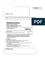 09 AS Statistics and Mechanics Practice Paper E