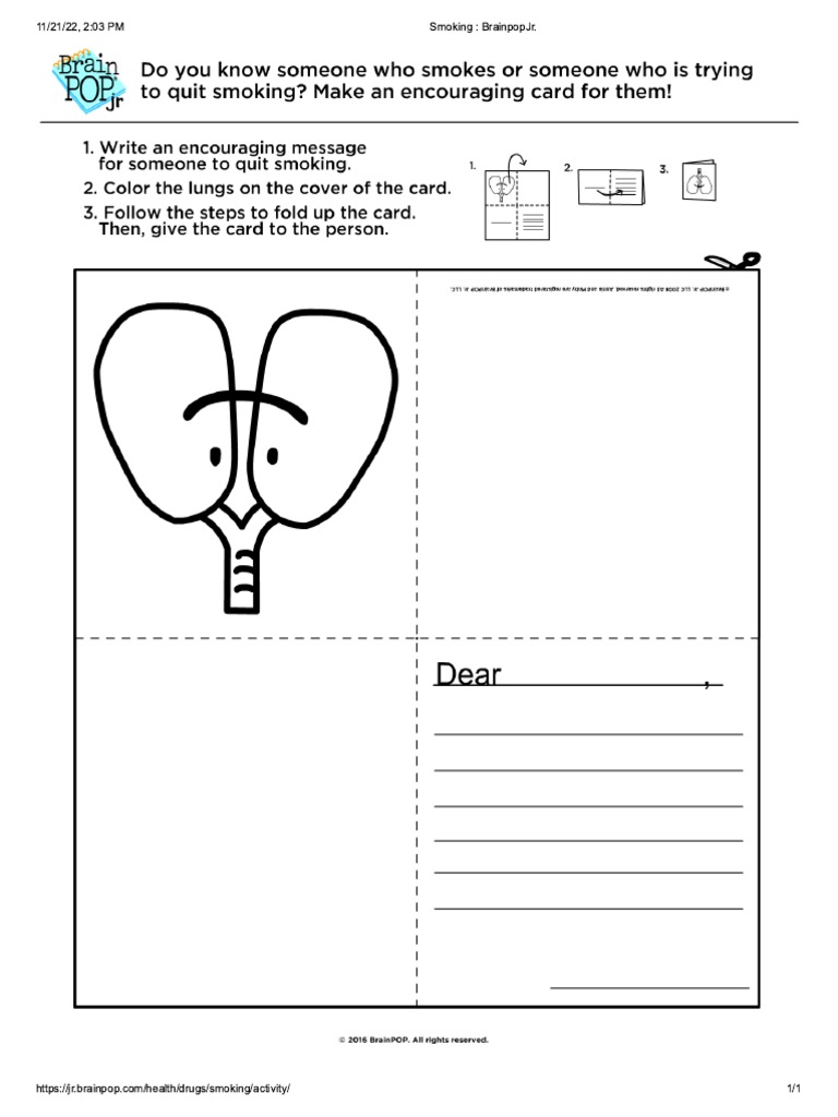 Smoking BrainPOP JR PDF