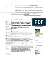 Frontiers - Retrograde Endopyelotomy With Cutting Balloon™ For Treatment of Ureteropelvic Junction Obstruction in Infants - Pediatrics