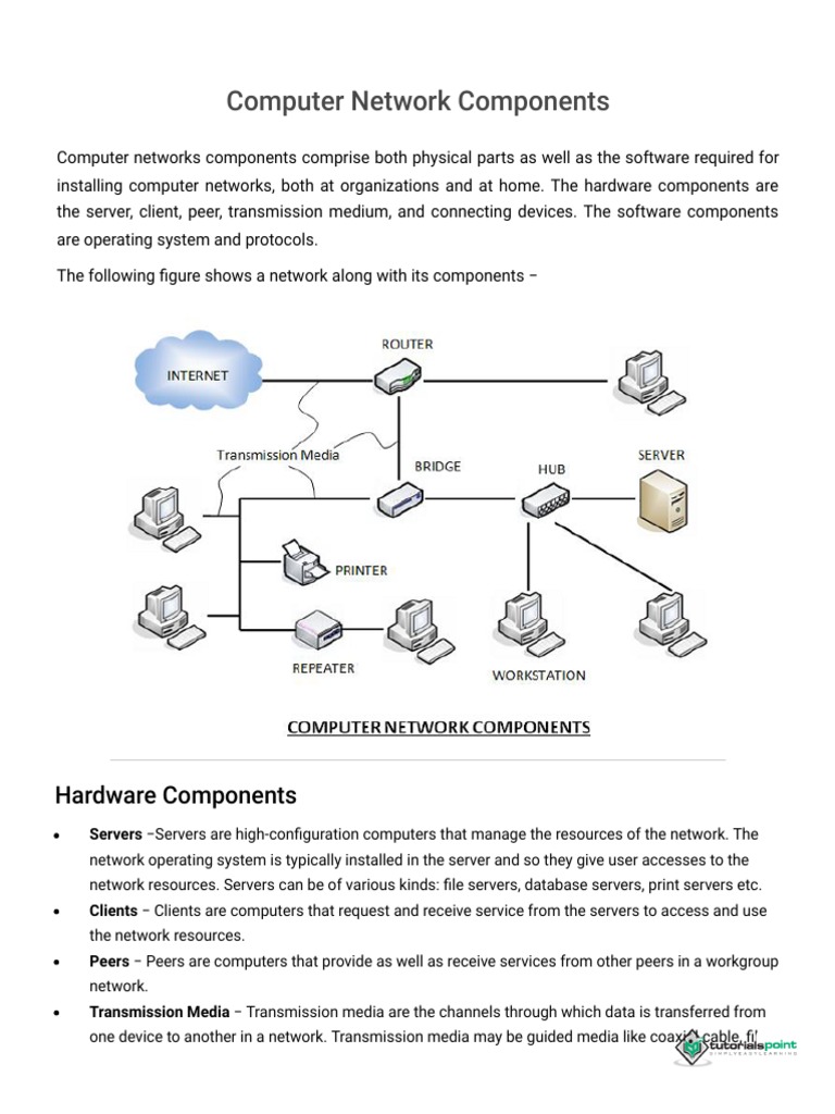 Computer Network Components PDF