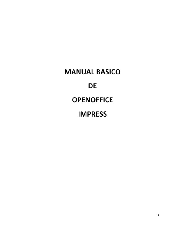 Introducción A OpenOffice Impress | PDF | Point and Click | Informática