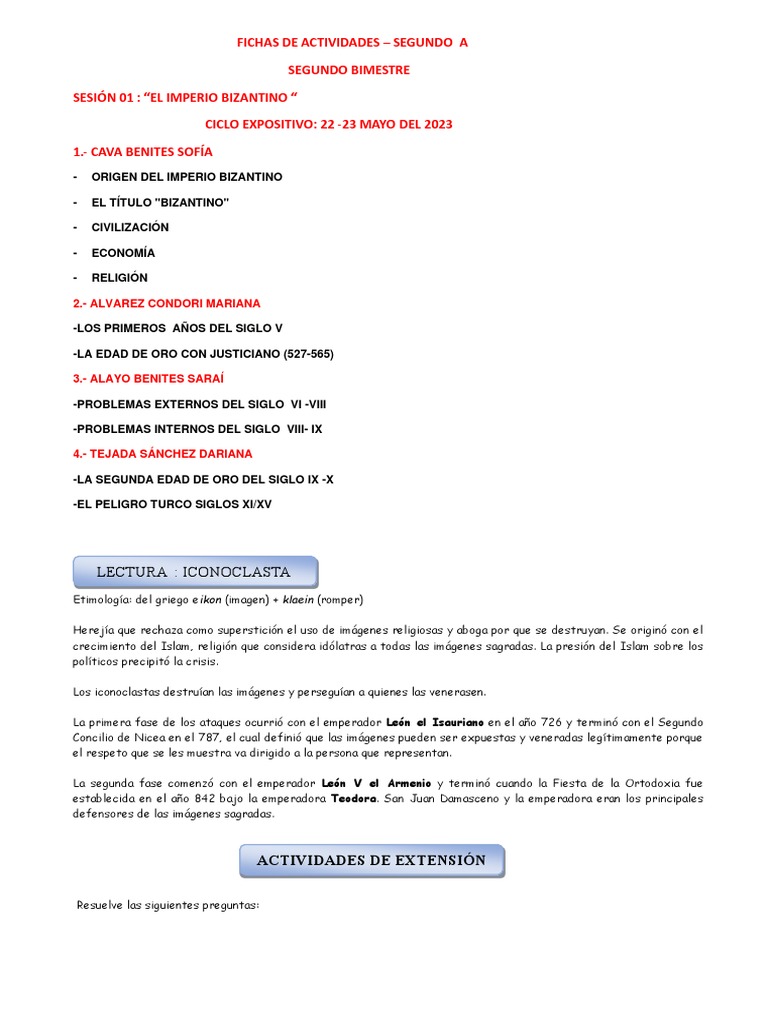 Fichas de Actividades CCSS-S2 2B | Descargar gratis PDF | imperio ...