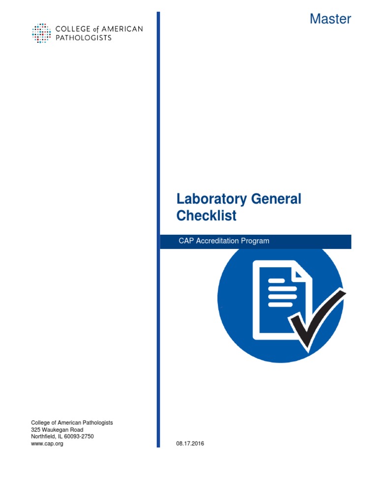 Laboratory General Checklist PDF Food And Drug Administration Assay