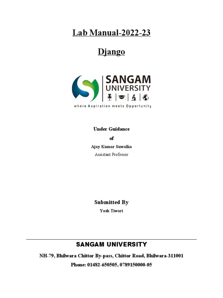Lab - Manual Front Page | PDF