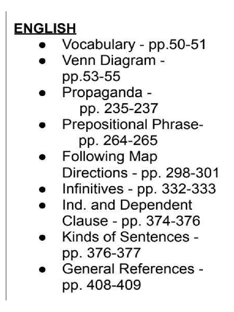 English Pointers To Review | PDF