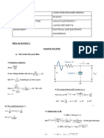 Analog Pre Lab