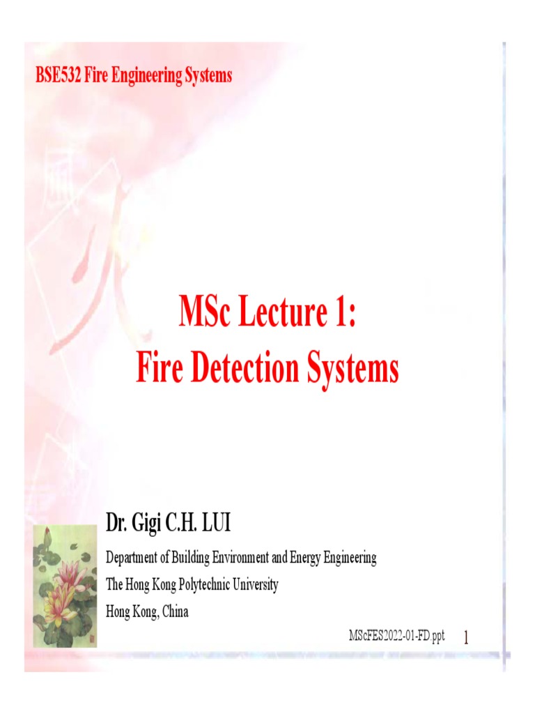 Lecture 1 Fire Detection System | PDF