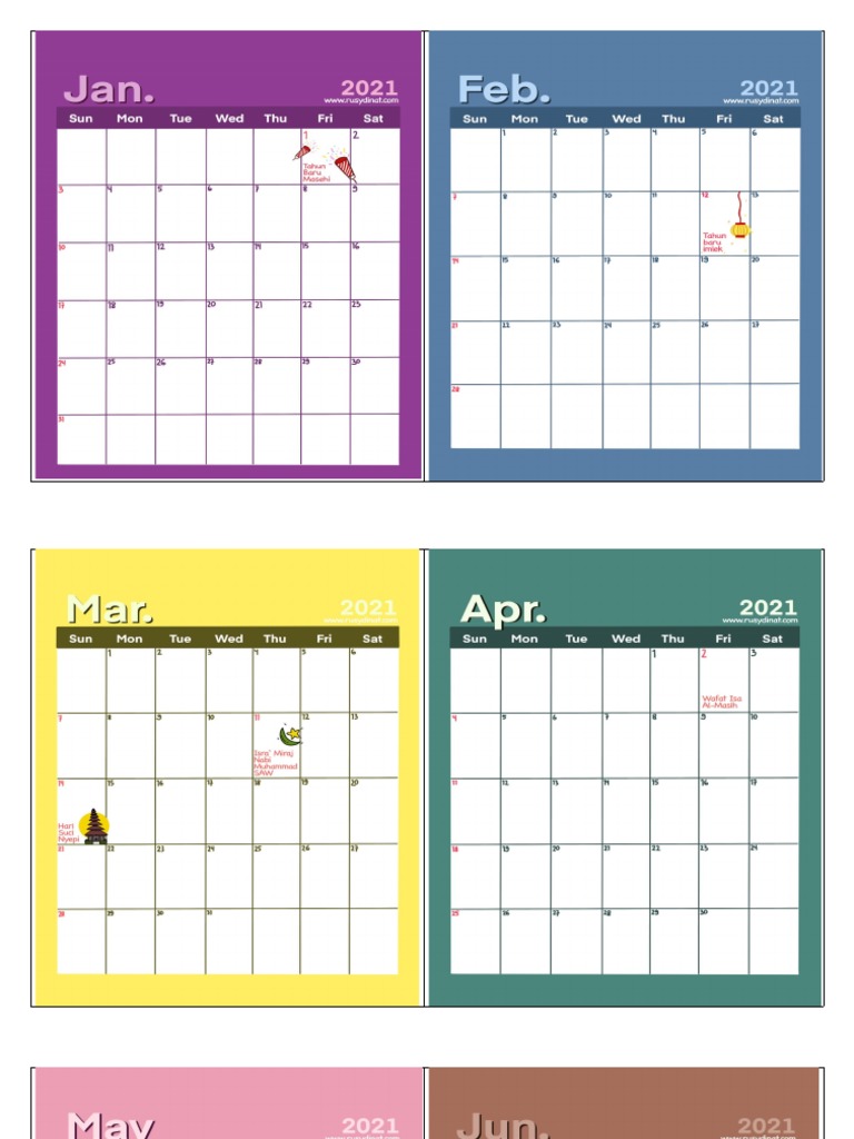 Kalender Printable | PDF
