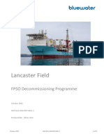 Lancaster Field Floating Production Storage and Offloading Vessel FPSO Decommissioning Programme