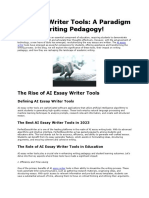 AI Essay Writer Tools: A Paradigm Shift in Writing Pedagogy!