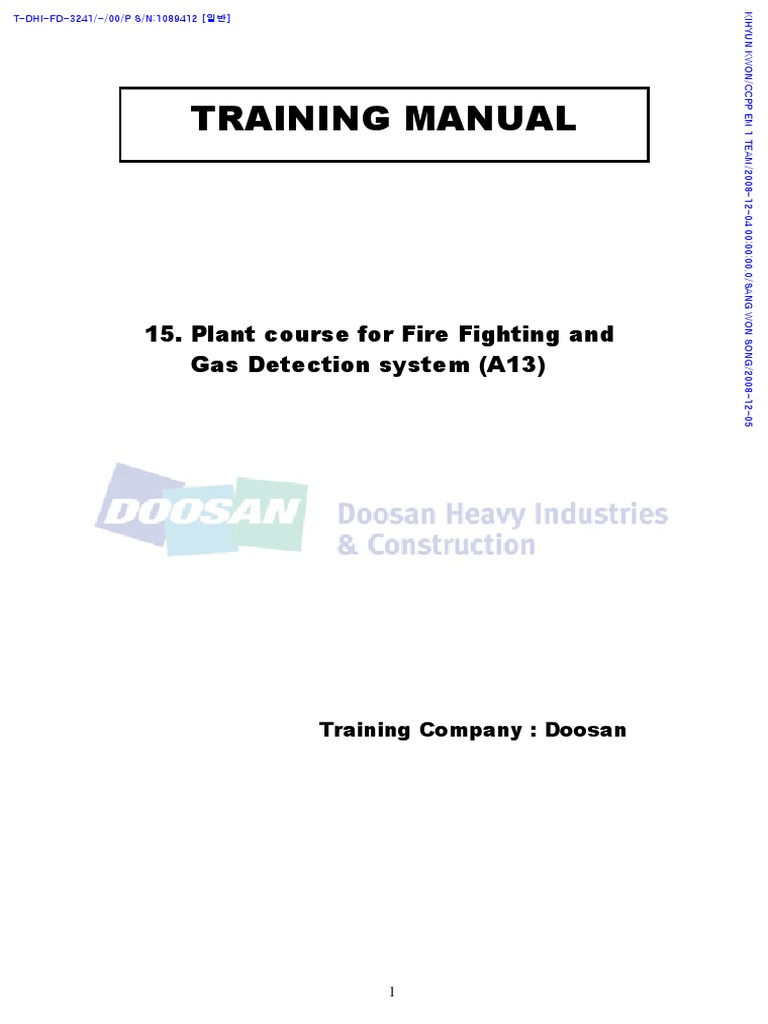 Fire Fighting Training Manual Rev A PDF Fire Sprinkler System