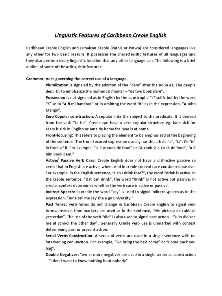Creole Languages The Unexpected Ap Human Geography Advantage - 50vb67p