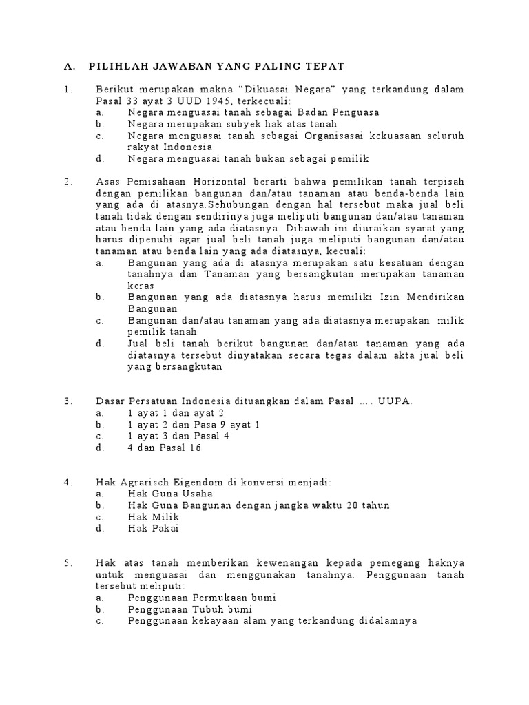 Soal Latihan Ujian Ppat | PDF