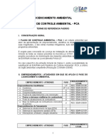 PDF Licenciamento Ambiental Plano de Controle Crea Pr