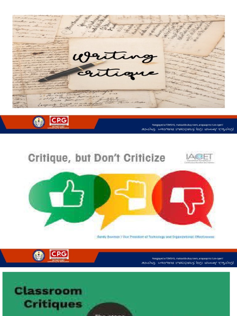Critiquing | PDF | Interpretation (Logic) | Critique