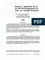 Antecedentes y Aparici6n de Ia Psicologia Del Procesamiento de Informacion: Un Estudio Hist6rico