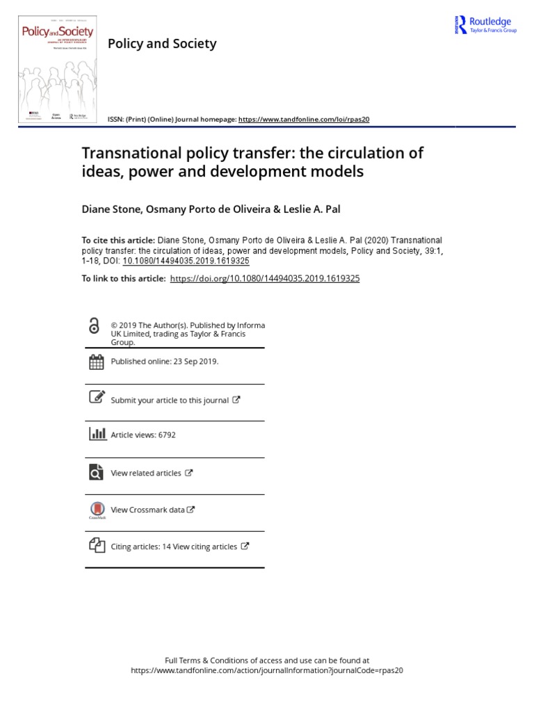 Transnational Policy Transfer Dynamics | PDF | Policy | Development Aid