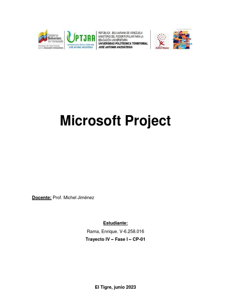 Rama, Enrique - T4F1CP01 MICROSOFT PROYECT | PDF | Microsoft ...