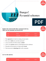 Danger! Pyramid Schemes - Business - Opinion Vocabulary