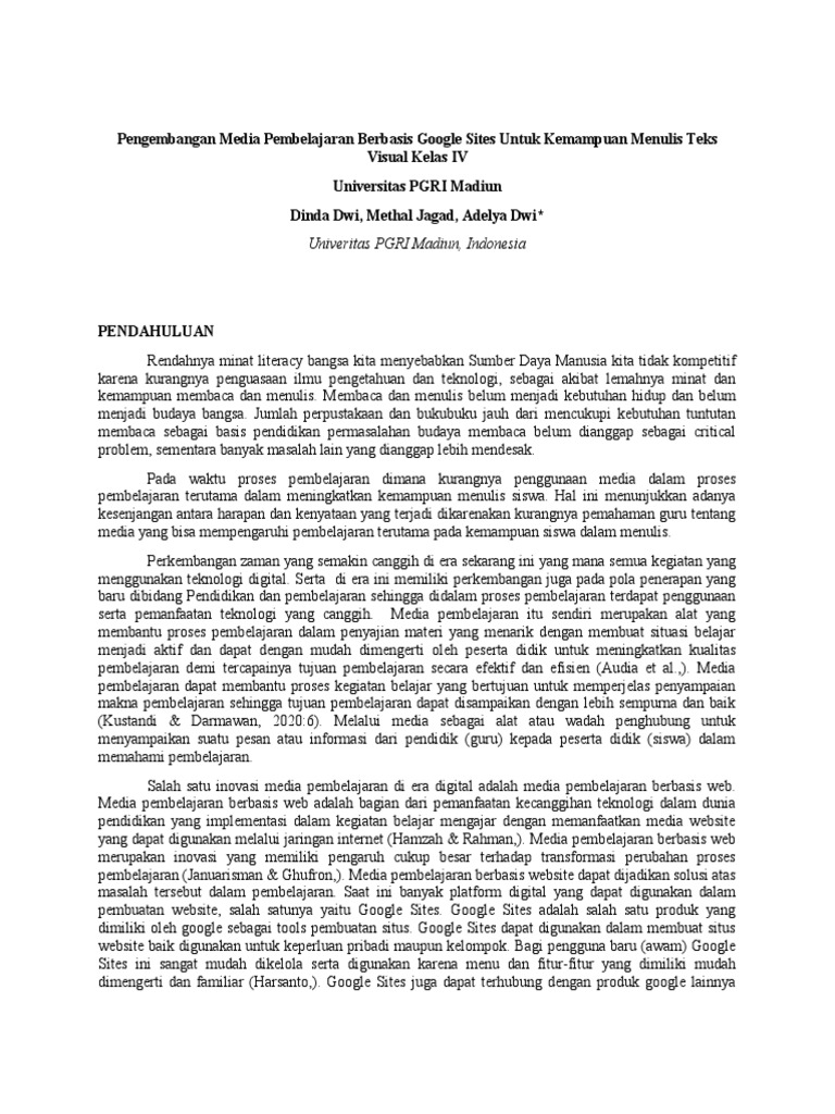 Pengembangan media google sites pdf