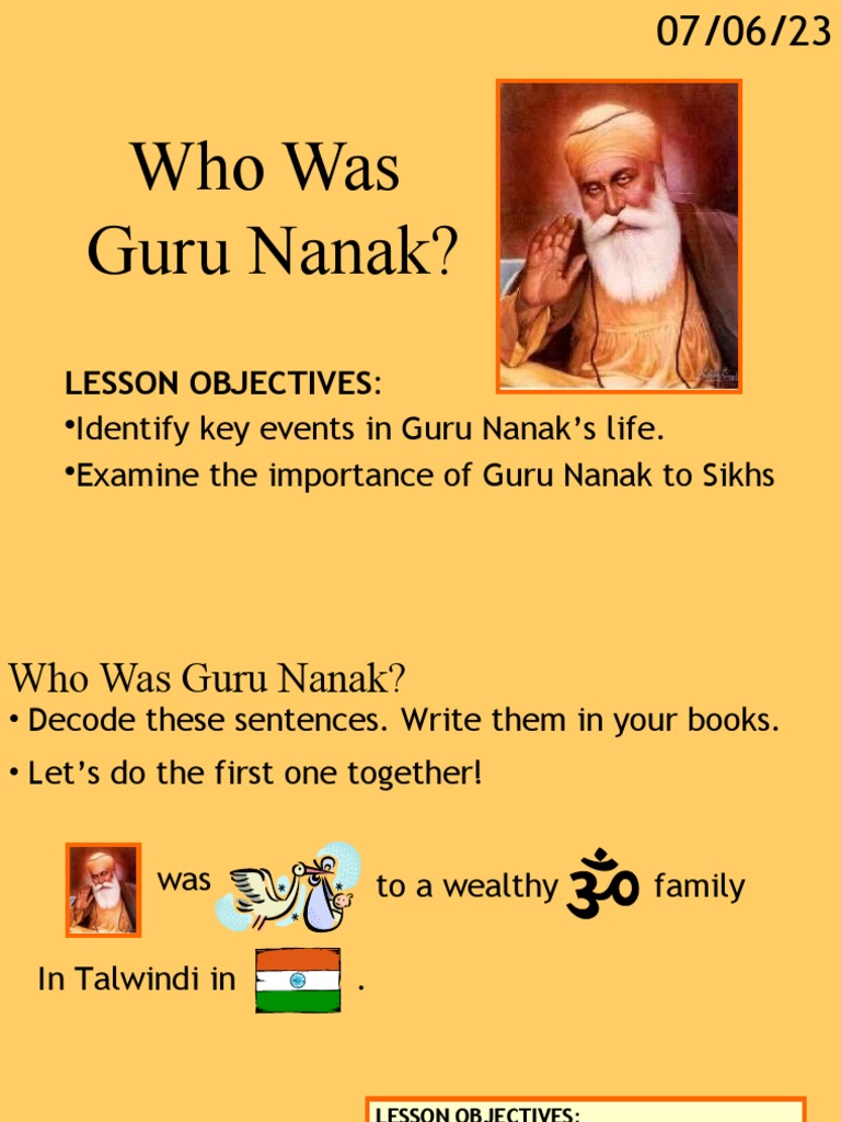 L1 The Life of Guru Nanak | PDF | Guru Nanak | Guru