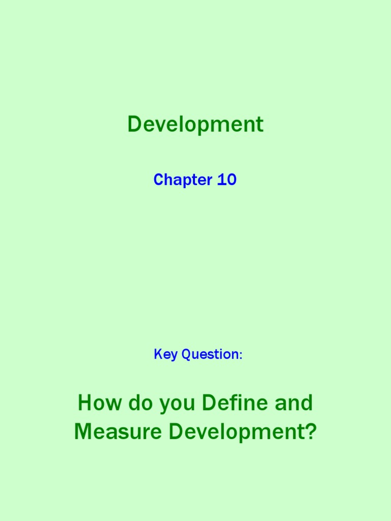 Measuring Economic Development Factors | PDF | Economies | Economics