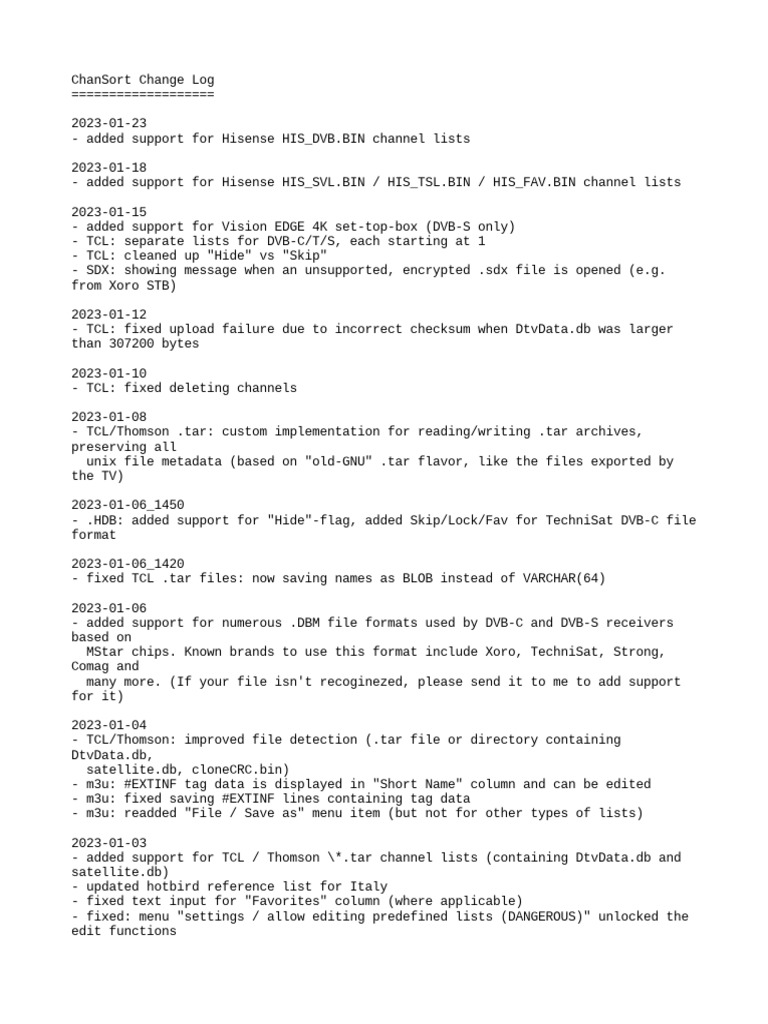 Change log pdf computers