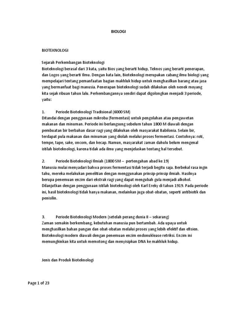 Rangkuman Biologi Kelas 10 SMT 2 | PDF