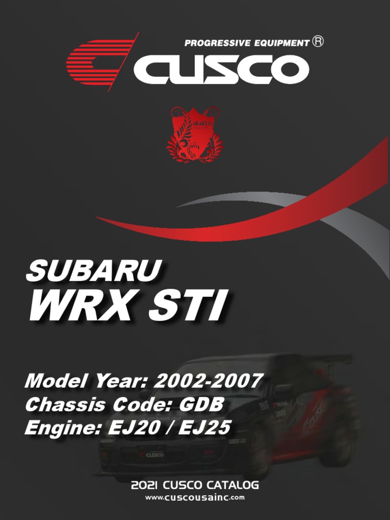 Subaru WRX STi 2002-2007 GDB - All Products Guide Updated June 2021 | PDF