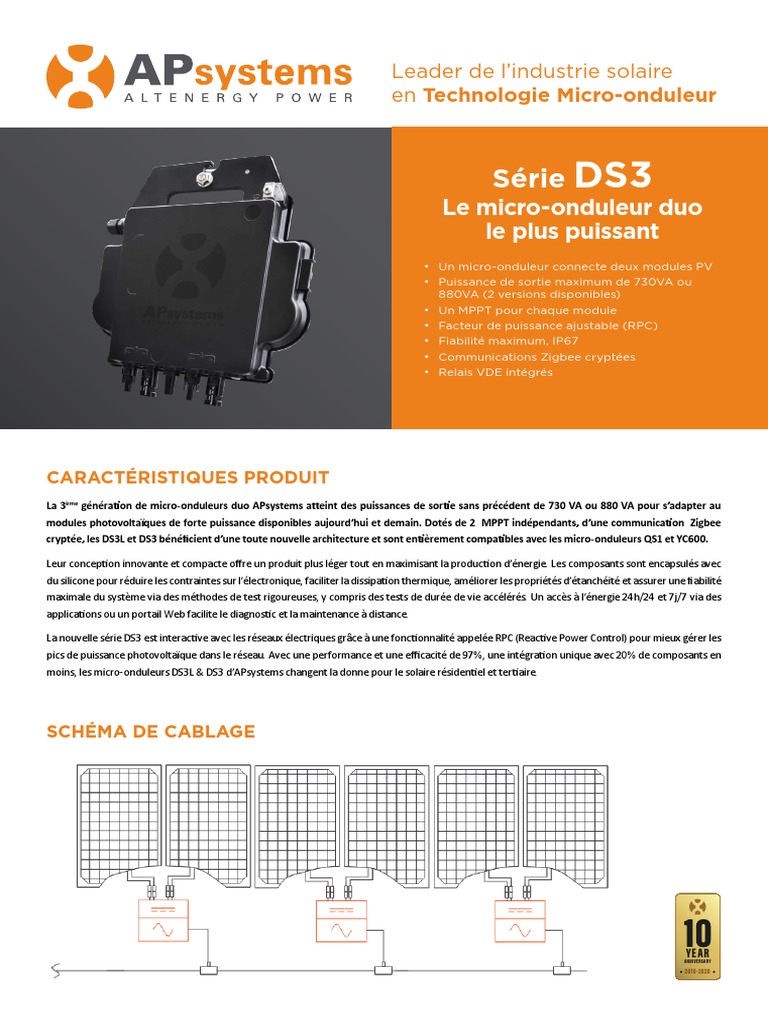 Micro-onduleur DS3, la nouvelle génération pour le PV résidentiel