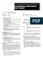 Phenylhydrazine: 0.14 PPM, Which Should Not Be Exceeded at Any