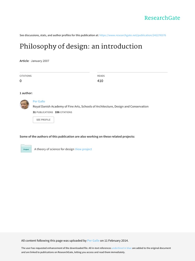 Introduction to Design Philosophy | PDF | Design | Science