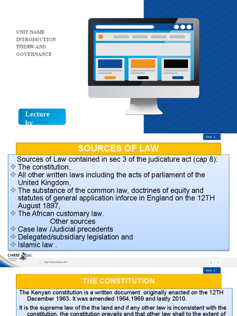 Sources of The Law For Kasneb | PDF | Precedent | Equity (Law)