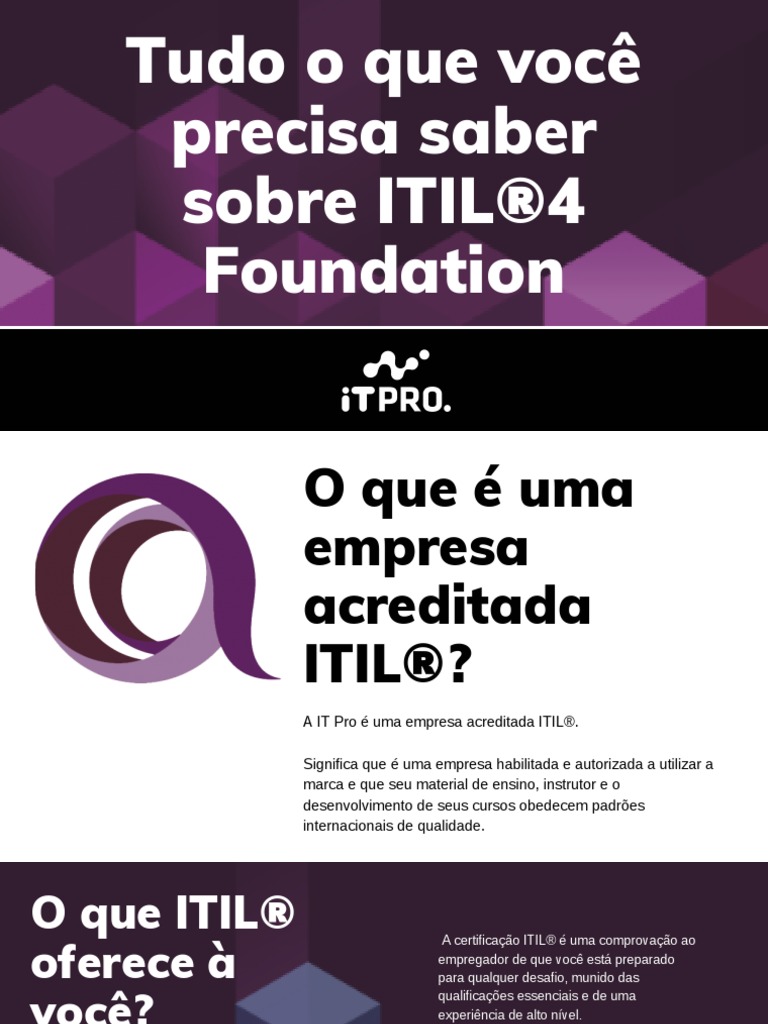 E-Book Tudo o Que Voc Precisa Saber Sobre o ITIL 4 Foundation. | PDF ...
