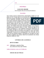 LITURGIA DE LAS HORAS de San Luis Orione (16 de Mayo) - Textos Propios en Castellano
