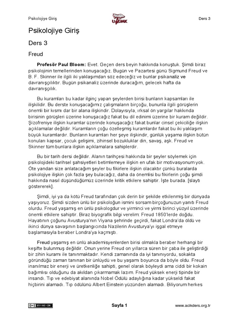 Psikolojiye Giriş 3 Pdf