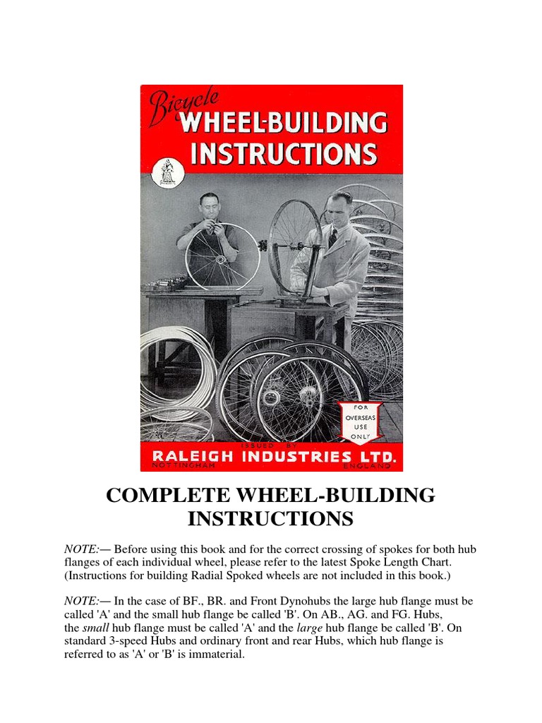 Complete Wheel-Building Instructions | PDF | Transportation Engineering ...